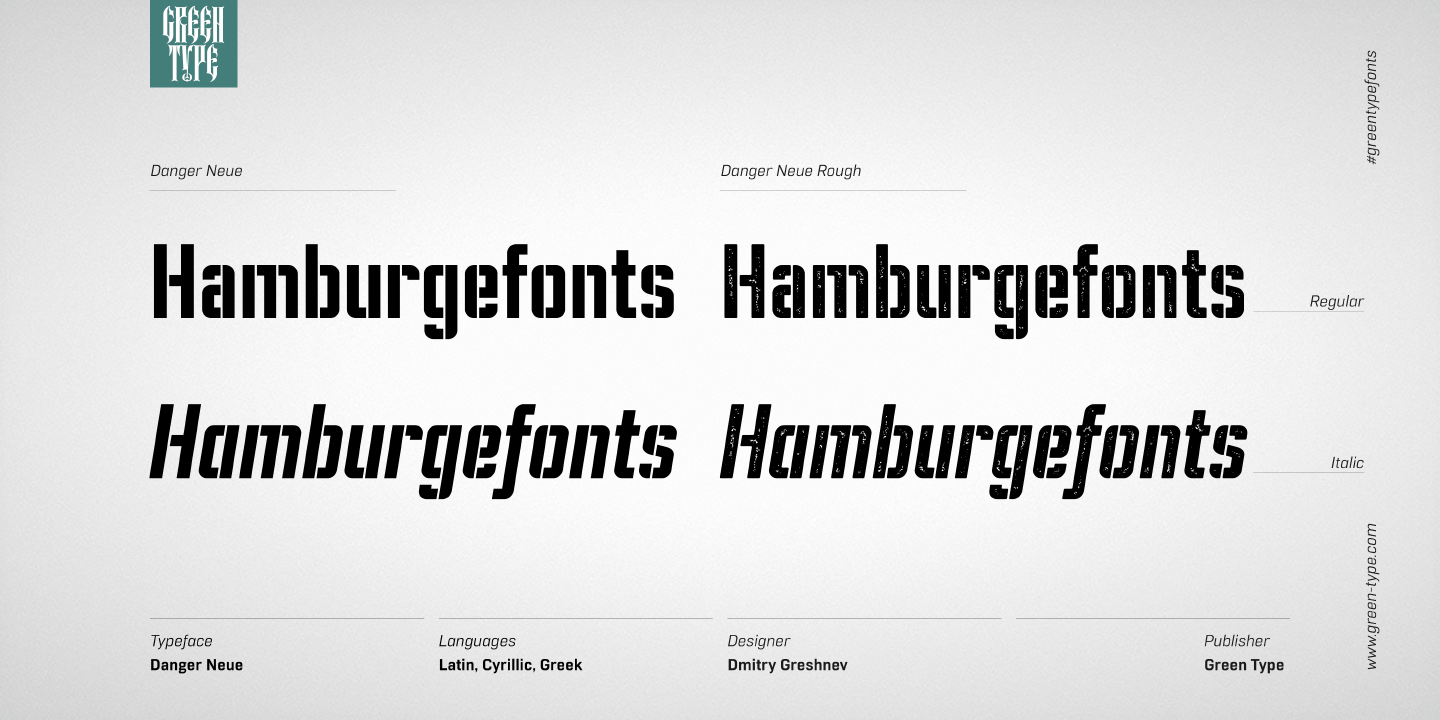 Danger Neue Free Italic Font preview